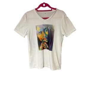 Bob Marley Graphic artsy band tee size M‎